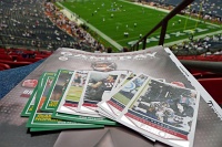 Gameday program with Texans football cards