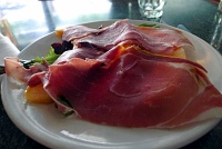  Prosciutto e Melone (prosciutto di parma & seasonal melon) at Nob Hill Cafe, San Francisco