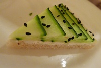 Cucumber & Goat Cheese, Rye - Laurel Court Restaurant, Fairmont San Francisco Hotel