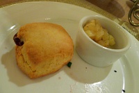  Scone with quince and pear compote - Laurel Court Restaurant, Fairmont San Francisco Hotel