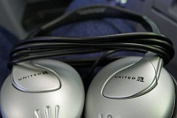  BusinessFirst headphones, United Airlines 767-300