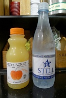  Fuji apple juice and spring water at Pret a Manger