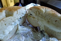  Plain Bagel with scallion cream cheese from Pick-A-Bagel