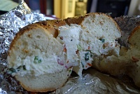  Everything Bagel with vegetable cream cheese from Pick-A-Bagel
