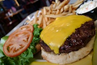  Cheeseburger and fries at Lindy's