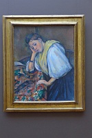  Young Italian Woman at a Table, Paul Cezanne at the Getty Museum