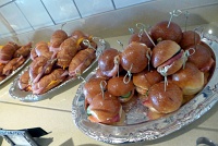  Salmon, cucumber, and cream cheese sandwiches at Universal Studios Hollywood VIP Lounge