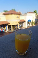  Fresh squeezed orange juice at Universal Studios Hollywood VIP Lounge