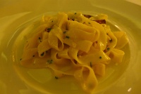  Taglatelle with Chanterelles and Parmigiano Reggiano