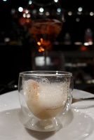  L'amuse-bouche: Foie gras parfait with port wine reduction and parmesan emulsion