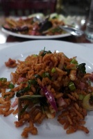  Lotus of Siam Thai Restaurant: Nam kao tod (crispy rice mixed with sour minced pork sausages, green onions, fresh chilis, ginger, peanuts and lime juice)