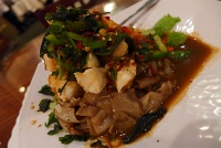  Lotus of Siam Thai Restaurant: Drunken noodles with sea bass