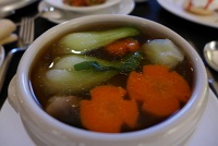  M Resort room service: Wonton soup