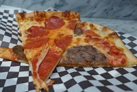 Secret Pizza (Cosmopolitan): Pepperoni pizza and meatball pizza