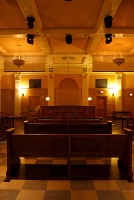  Court room in which nationally broadcast Kefauver Committee hearings took place in 1950s.