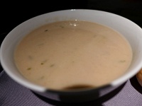  Cream of Broccoli Soup, United First Class Dinner