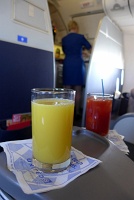  Orange Juice and Bloody Mary, United Airlines First Class