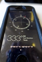  Compass still working at 30,000 ft over Fort Stockton TX, United Airlines First Class