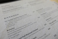  Room Service Menu, The Venetian
