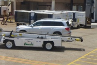  Mercedes SUV waiting on tarmac for VIP passenger