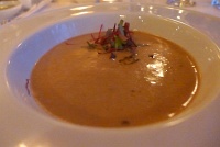  Zuppa di Funghi Porcini (Porcini Soup with Foie Gras, Peach Puree Drizzled with Marsala), Ristorante Cavour