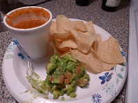  Chips with salsa and picamole from Sylvia's Enchilada Kitchen