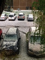  Freshly fallen hail in Fort Collins, CO