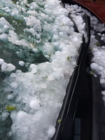  Freshly fallen hail in Fort Collins, CO