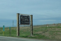  Welcome sign, Colorado state line