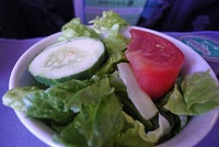  Green salad - First Class, United Airlines