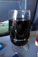  Red wine - First Class, United Airliness